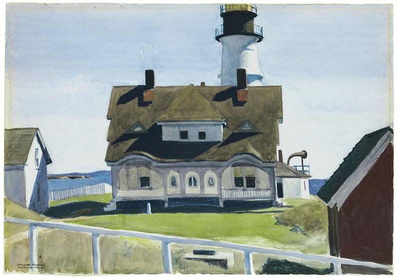 Edward Hopper - Captain Strout's House with Portland Head Lighthouse Art premium reproduction