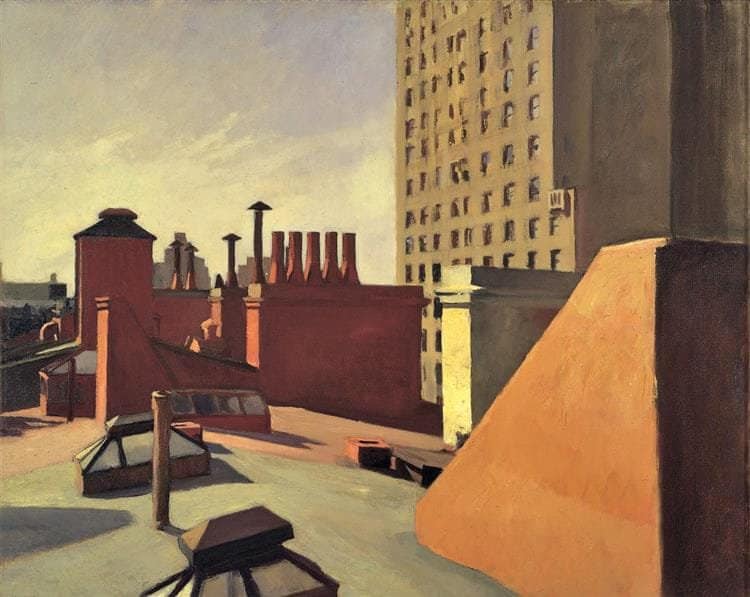 Edward Hopper - City Roofs Urban Landscape 1932 premium reproduction