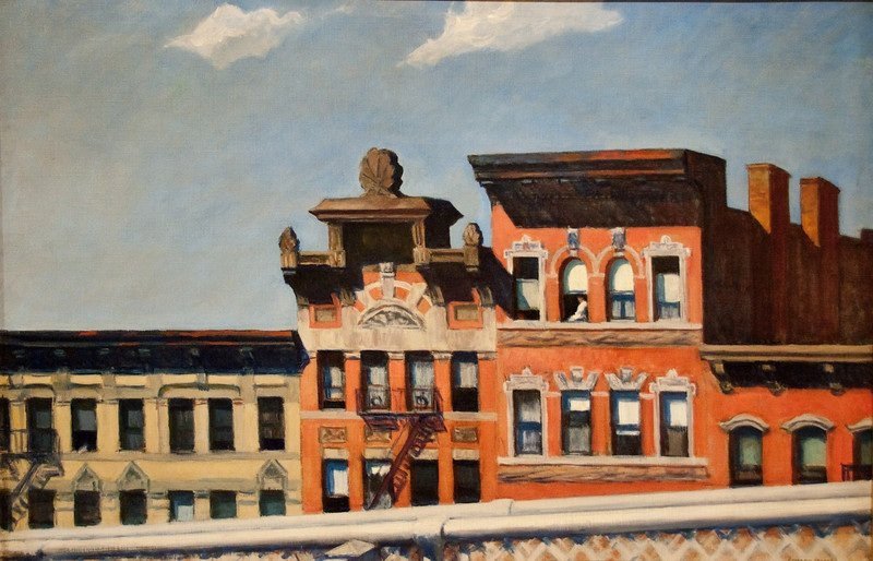 Edward Hopper - From Williamsburg Bridge, 1928 Wall Art premium reproduction