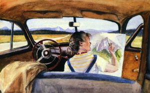Edward Hopper – Jo Sketching in Wyoming, 1946 wall art