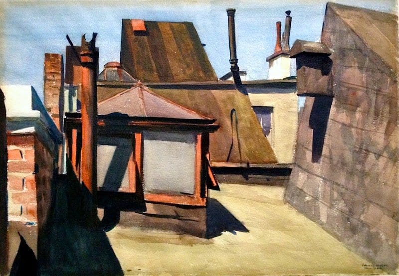 Edward Hopper - My Roof 1928 Wall Art premium reproduction