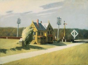 Edward Hopper - Railroad Crossing Landscape Art wall art