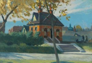 Edward Hopper - Small Town Station Wall Art wall art