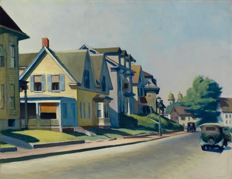 Edward Hopper - Sunlight on Gloucester Street, 1934 premium reproduction