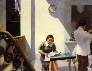 Edward Hopper - The Barber Shop Wall Art wall art