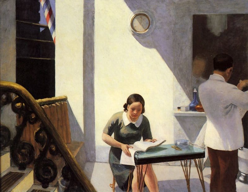 Edward Hopper - The Barber Shop Wall Art premium reproduction