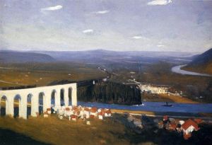 Edward Hopper - Valley of the Seine Landscape Art 1908 wall art