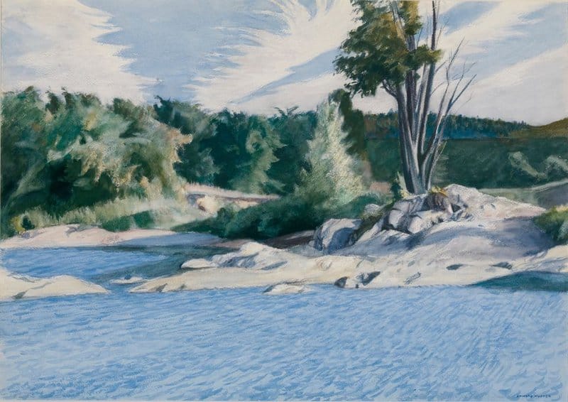 Edward Hopper - White River at Sharon 1937 Wall Art premium reproduction
