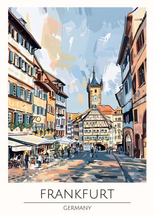 Architectural Charm of Frankfurt - Urban Art wall art
