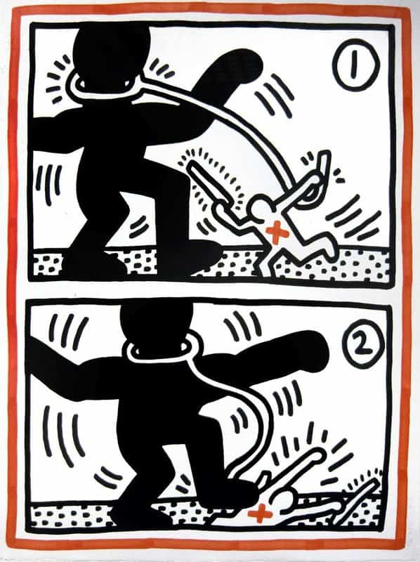 Keith Haring – Free South Africa Wall Art premium reproduction