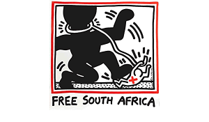 Free South Africa - Keith Haring Activist Artwork wall art