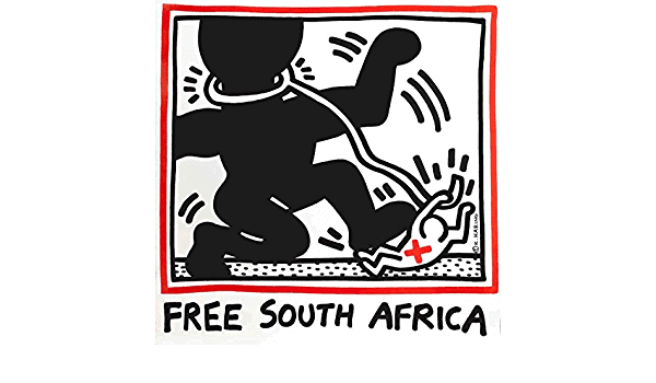 Free South Africa - Keith Haring Activist Artwork premium reproduction