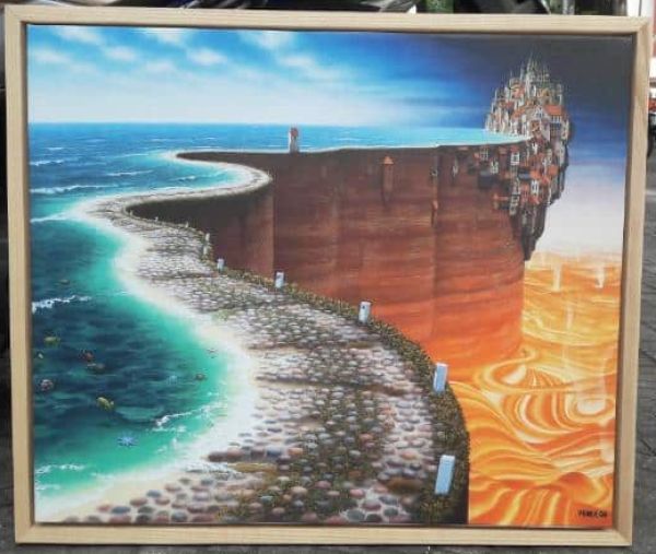 Framed - Jacek Yerka Ultima Thule - 24 X 20 In - Poppins Shop Atelier Study