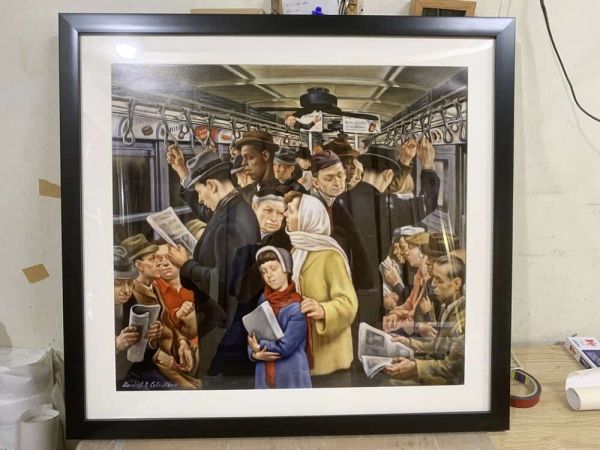 Framed Daniel Ralph Celentano Subway - 60 X 55 Cm - Poppins Shop Atelier Study