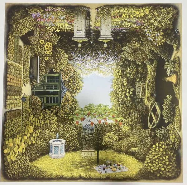 Jacek Yerka Gardener S Garden 101 X 101 Cm - 40 X 40 In - Poppins Shop Atelier Study