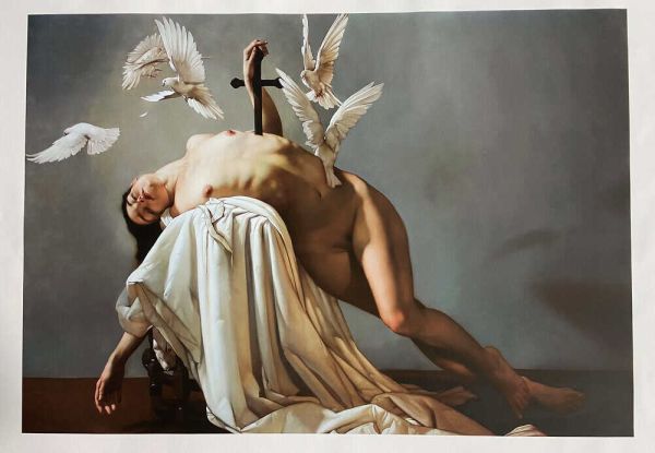 Roberto Ferri Il Canto Della Vergine - The Song Of The Virgin 60 X 42 - Poppins Shop Atelier Study