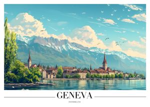 Idyllic Geneva - Swiss Landscape Art wall art