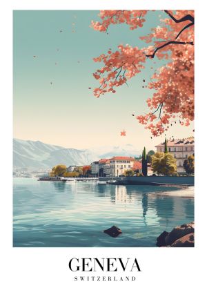 Enchanting Autumn in Geneva - A Serene Landscape wall art