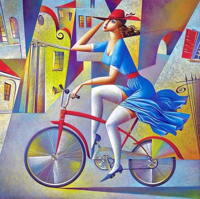 Georgy Kurasov - A Bicycle Tour Masterpiece premium reproduction