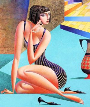 Georgy Kurasov - A Girl With A Jug wall art