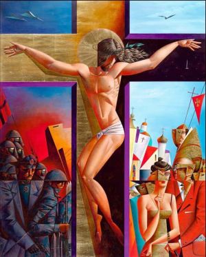 Georgy Kurasov - Crucifixion Masterpiece Wall Art wall art