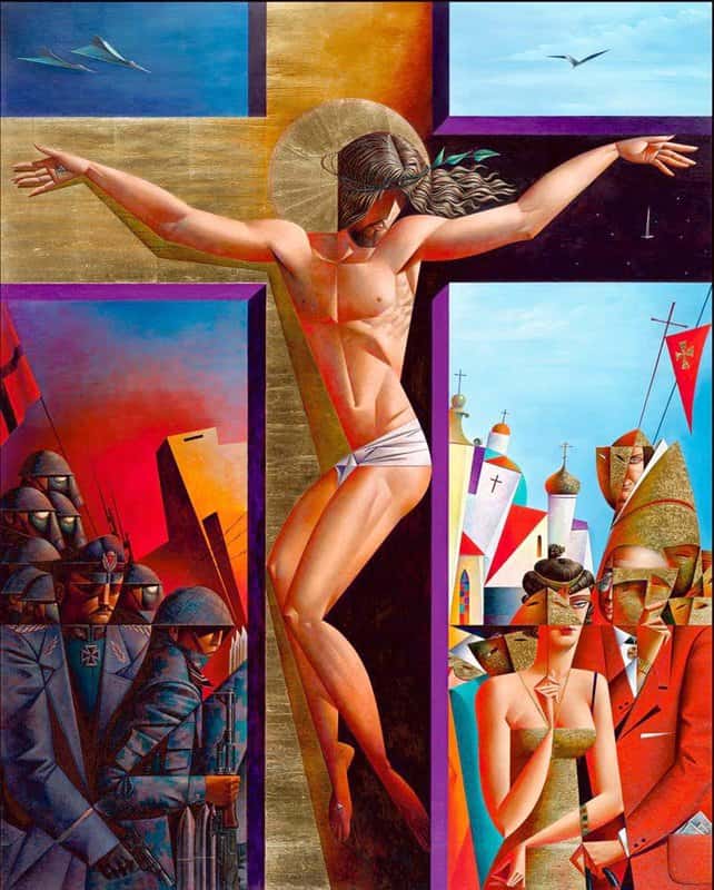 Georgy Kurasov - Crucifixion Masterpiece Wall Art premium reproduction