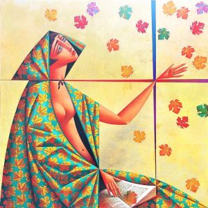 Georgy Kurasov - Fall of the Leaves Art Nouveau wall art