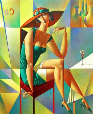 Georgy Kurasov - In The Cafe Abstract Elegance wall art
