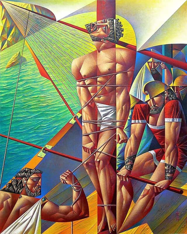 Georgy Kurasov - Odysseus Sailing by The Sirens premium reproduction