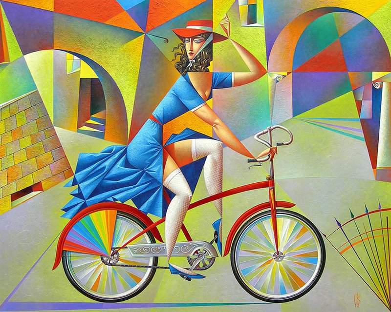 Georgy Kurasov - The Cyclist's Journey premium reproduction