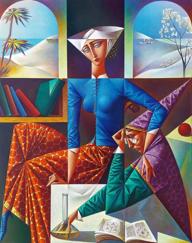 Georgy Kurasov - Portrait of the Alchemist's Wife Painting premium reproduction