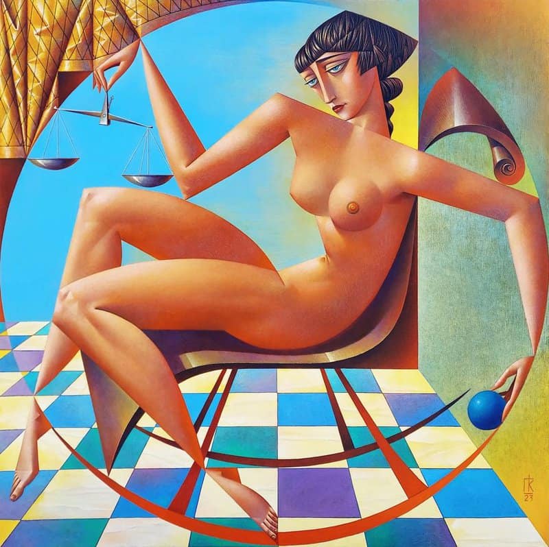 Georgy Kurasov - Scales of Balance Wall Art premium reproduction