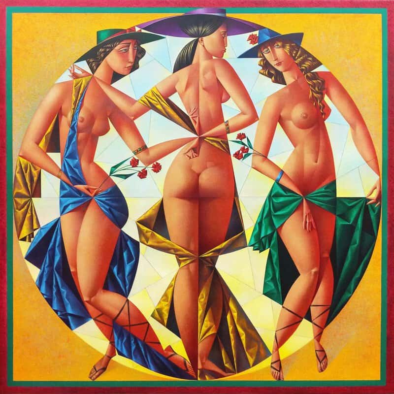 Georgy Kurasov - The Three Graces: Reflections on Pompeii premium reproduction