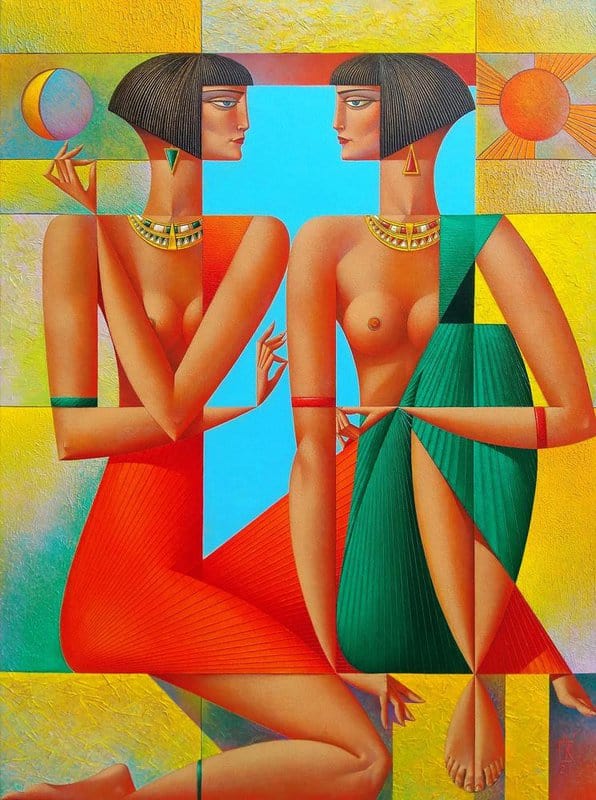 Georgy Kurasov - Twins Abstract Art premium reproduction