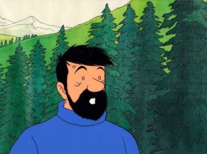 Adventurer Amidst Pines - Captivating Animation Art wall art
