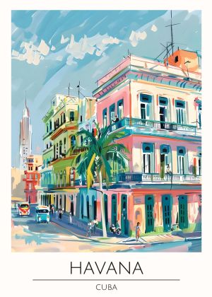Havana's Vibrant Elegance - Urban Artistry wall art
