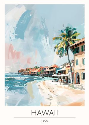 Serenity by the Shore: Hawaiian Coastal Elegance wall art