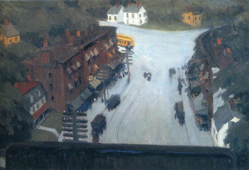 Edward Hopper - The American Village Vision premium reproduction printed or painted
