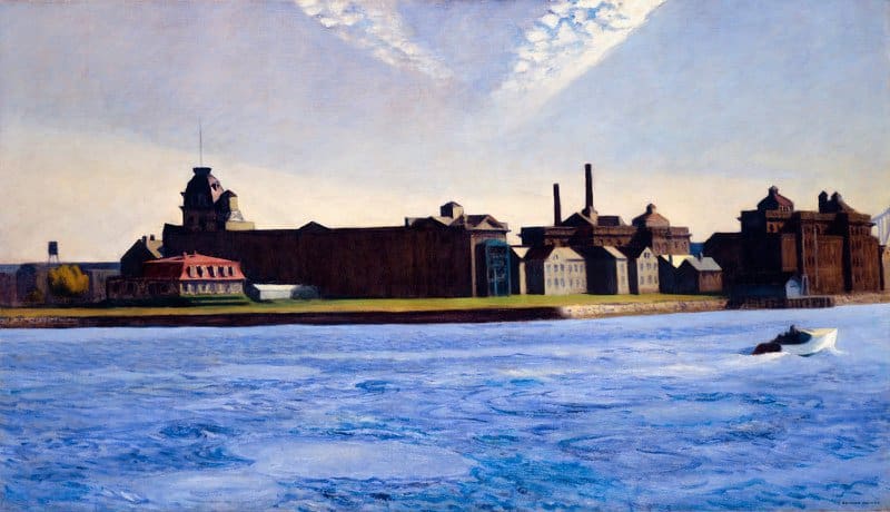 Edward Hopper - Blackwell's Island Panorama premium reproduction printed or painted