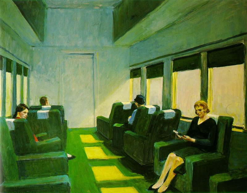 Edward Hopper - Chair Car premium reproduction printed or painted