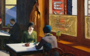 Edward Hopper - Nighthawks Conversation Masterpiece wall art