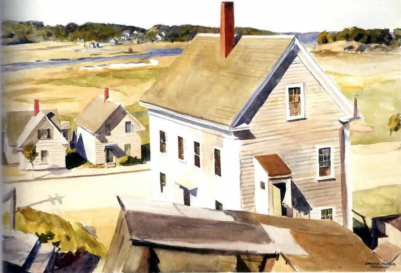 Edward Hopper - Gloucester Homestead premium reproduction printed or painted