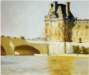 Edward Hopper - Le Pont Royal Watercolor wall art