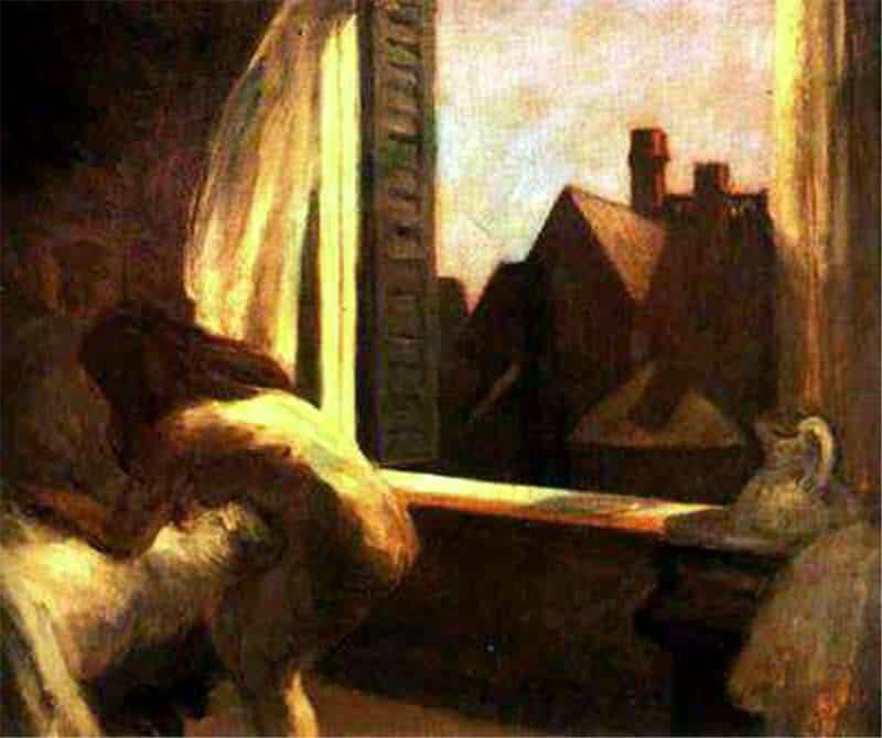 Edward Hopper - Moonlight Interior Painting premium reproduction printed or painted