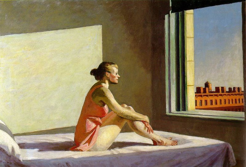 Edward Hopper - Morning Sun Wall Art premium reproduction printed or painted
