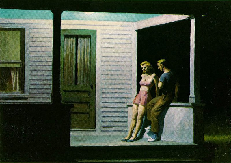 Edward Hopper - Summer Evening 1947 premium reproduction printed or painted