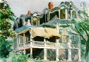 Edward Hopper - The Mansard Roof Wall Art wall art
