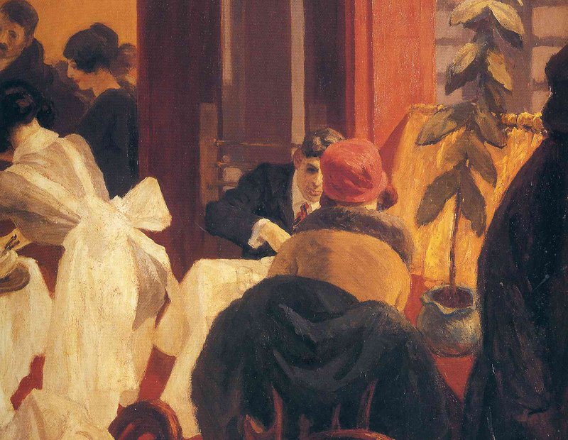 Edward Hopper - Dining in New York premium reproduction printed or painted