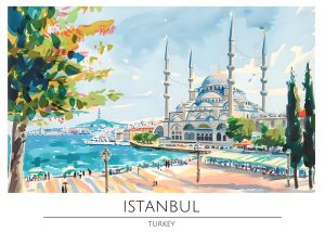 Istanbul Serenity - Turkish Waterside Vista wall art