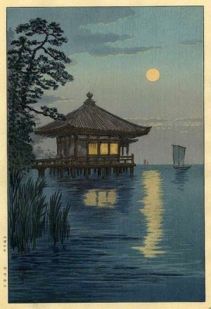 Ito Yuhan - Ukimido Shrine at Lake Biwa Art Print wall art